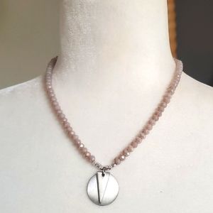 Marlyn Schiff Crystal Beaded Pendant Necklace